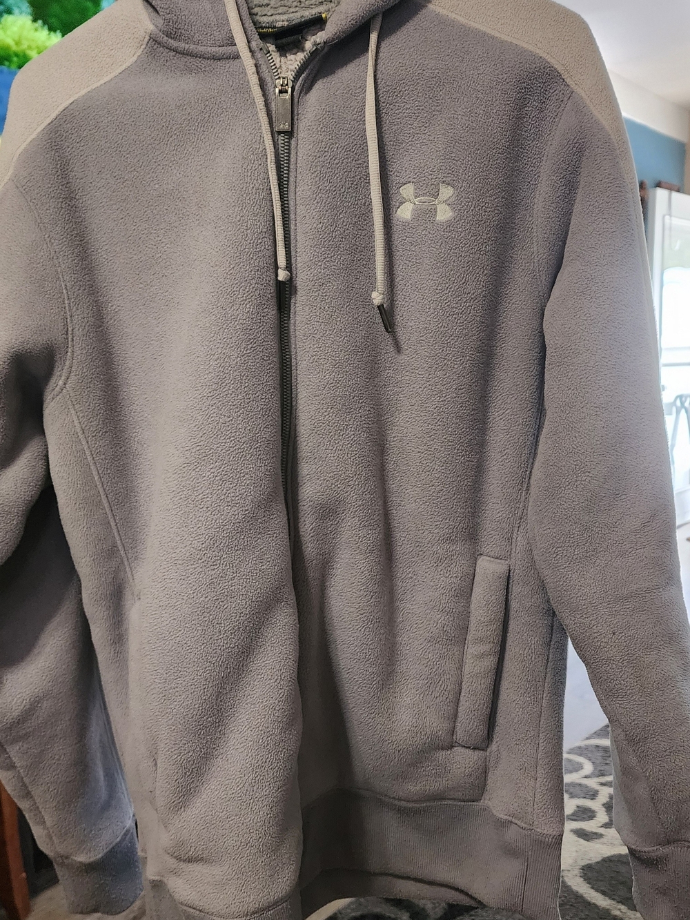 Under Armour Men’s Gray Fleece Full-Zip Hoodie Sz MED